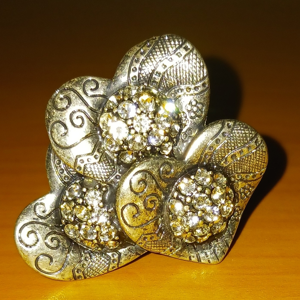 Triple Heart Ring